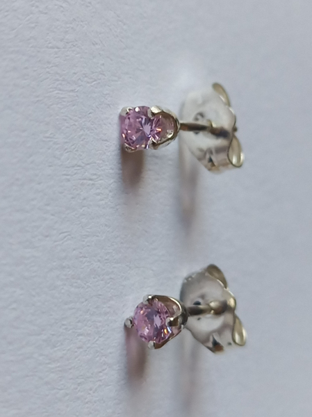 pinke zirkonia-silber-ohrringe--